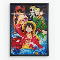 Cuadro 3d Con Movimiento  One Piece anime